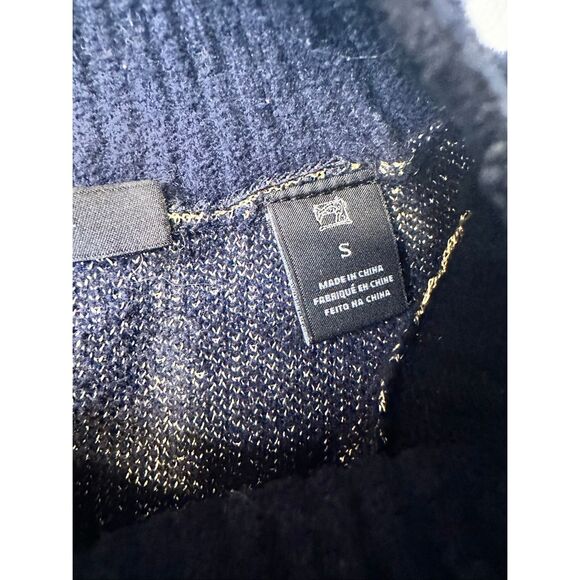 Scotch & Soda Maison Scotch gold and navy pullover sweater, size small - Picture 3 of 9